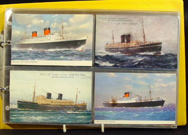 Appraisal: Album of mixed postcards including P and O shipping cards