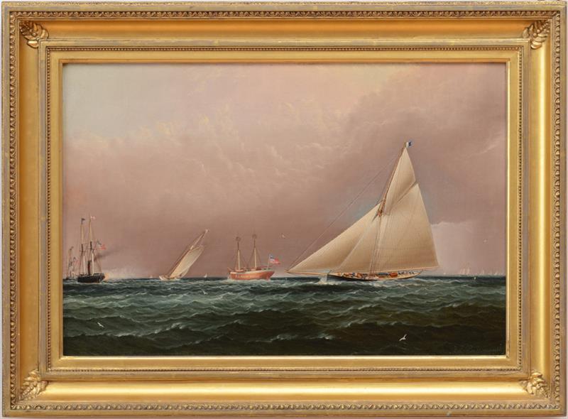 Appraisal: JAMES BUTTERSWORTH - NEW YORK YACHT CLUB RACE OFF SANDY