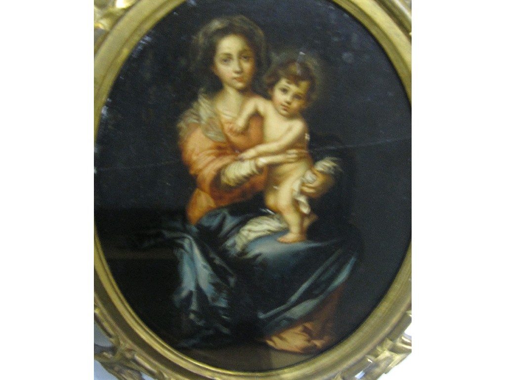 Appraisal: Hand augmented reproduction 'Madonna and Child'