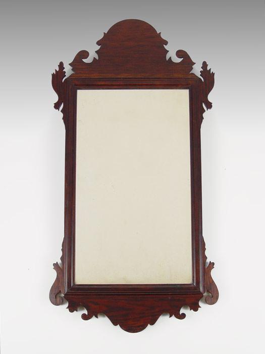 Appraisal: TH CENTURY CHIPPENDALE MIRROR Shaped mahogany frame original looking glass