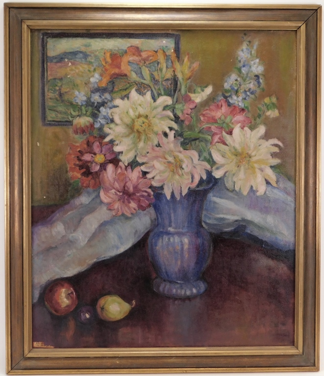 Appraisal: ATTR FLORENCE VER STEEG STILL LIFE PAINTING Missouri b Impressionist