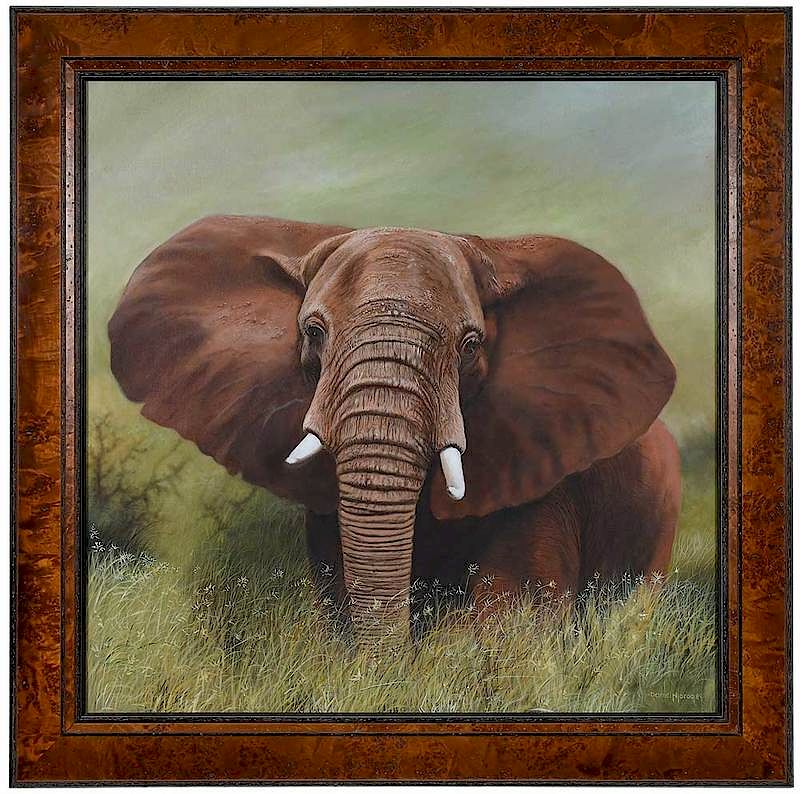 Appraisal: Daniel Njoroge Kenyan th st century Elephant signed lower right