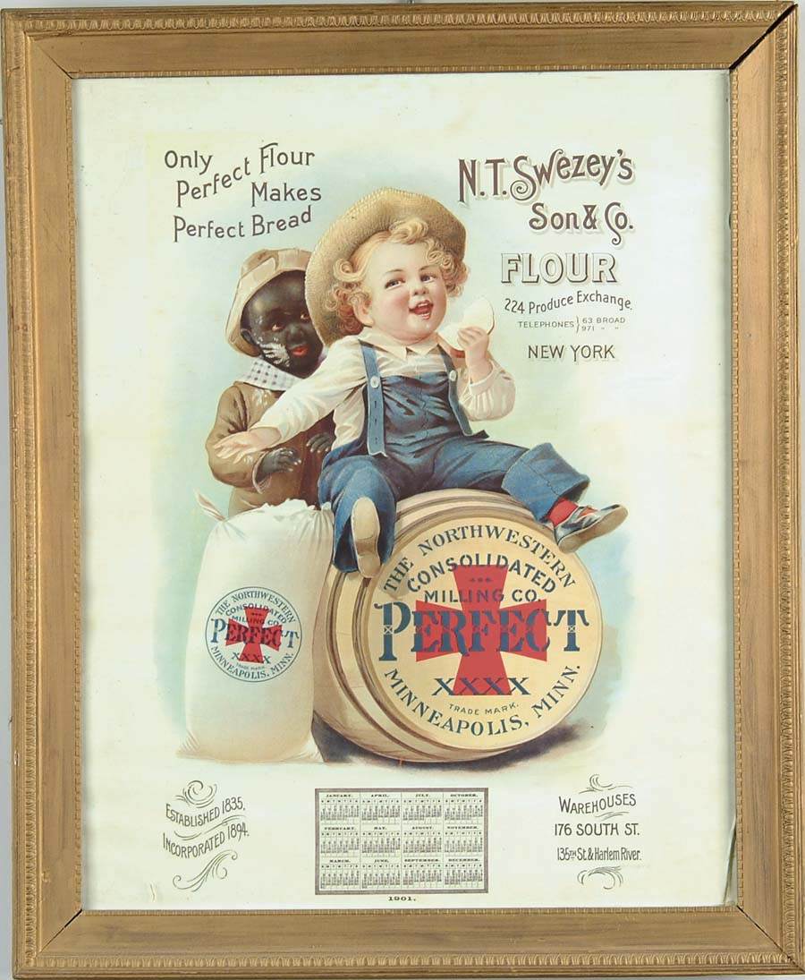 Appraisal: SWEZEY S FLOUR REPRO CALENDAR Illustration of children playing with