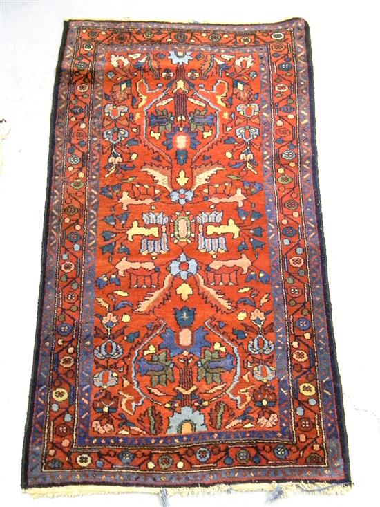 Appraisal: Persian Josan red field with blue green and tan accents