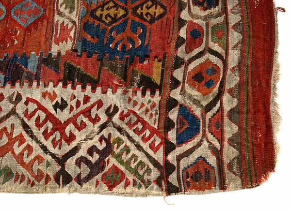 Appraisal: A Turkish Kilim carpet together with a Kilim panel size