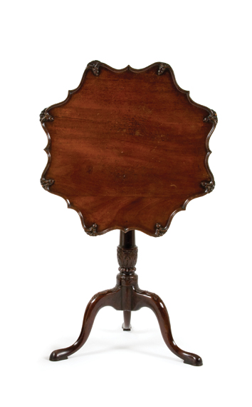 Appraisal: George III Mahogany Tilt-Top Table Estimate -