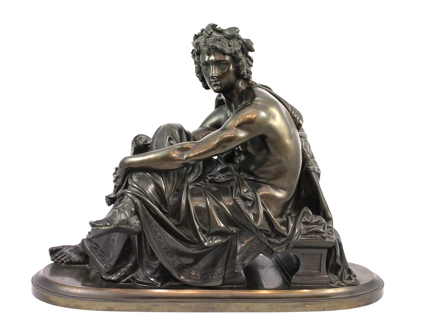 Appraisal: A French bronze group of Virgil late th century after