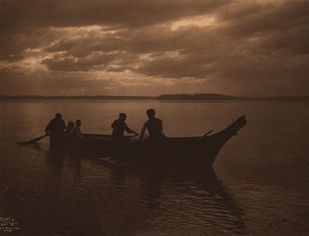 Appraisal: Edward Curtis Homeward - Puget Sound Edward S Curtis -