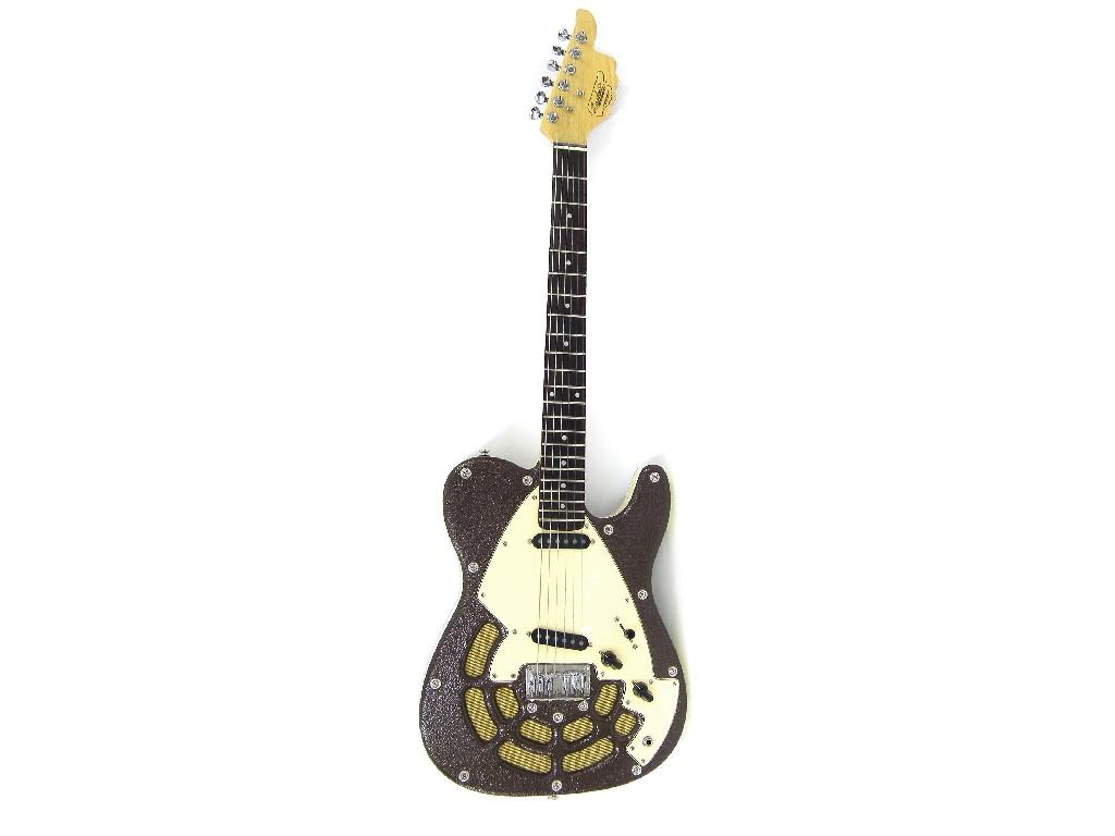 Appraisal: Lindert Victor-T 'Thumbs Up' electric guitar circa s with hand