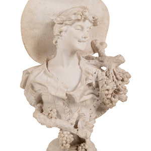 Appraisal: A Composition Bust of a Lady th Century Height x