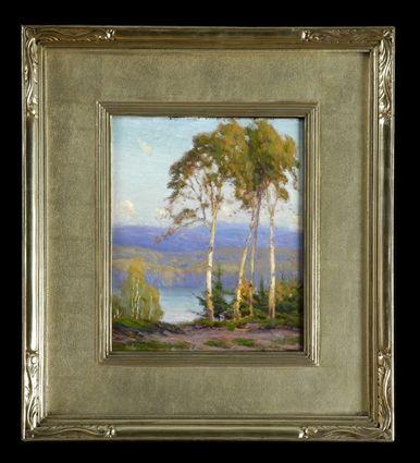 Appraisal: GUSTAVE WIEGAND - MOSSY BANKS OTTER LAKE NEW HAMPSHIRE Oil