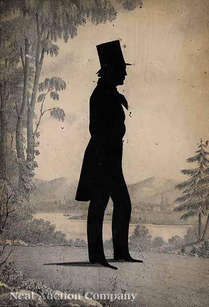 Appraisal: William H Brown American Charleston - Silhouette Portrait of a