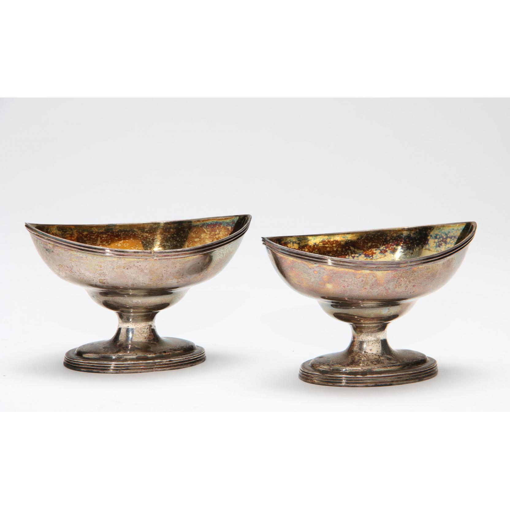 Appraisal: Pair of Bateman Family Silver Master Salts with London hallmarks