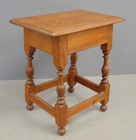 Appraisal: - Yellow pine joint stool th th c with a