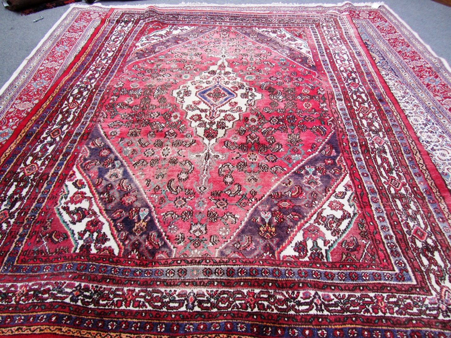 Appraisal: A Mahal carpet Persian the madder field with an ivory