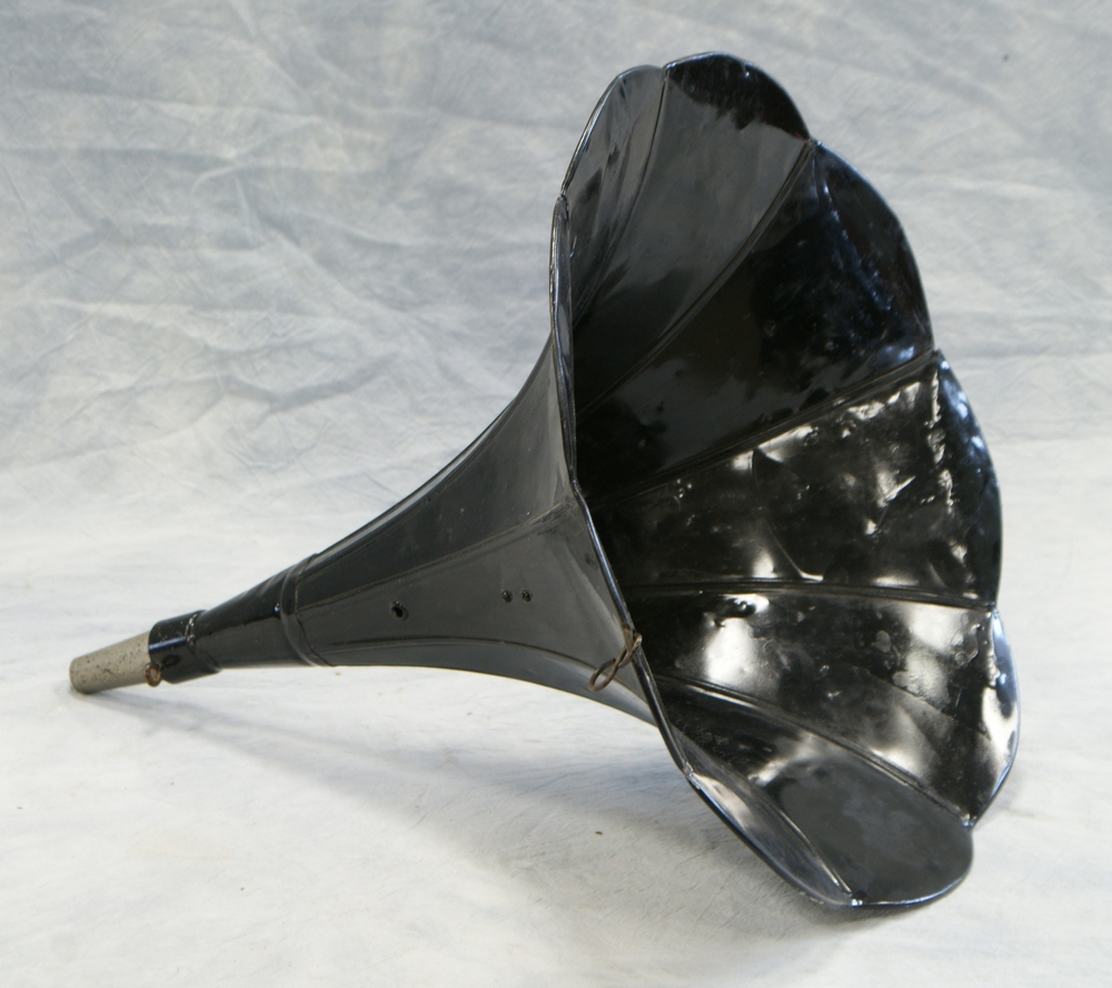 Appraisal: Panel black painted horn d long