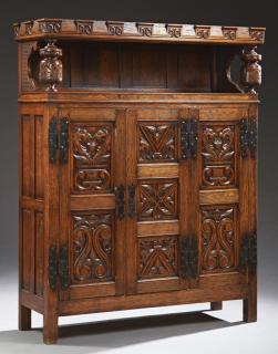 Appraisal: French Renaissance Style Carved Oak Sideboard ear French Renaissance Style