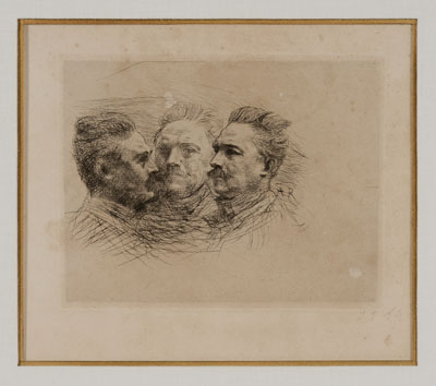 Appraisal: Auguste Rodin French - Henri Becque Three Views signed lower