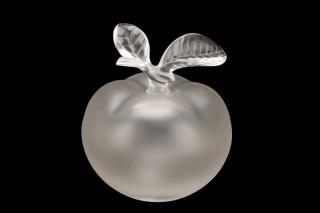 Appraisal: Lalique Crystal Grand Pomme Apple Perfume Bottle Lalique French -contemporary