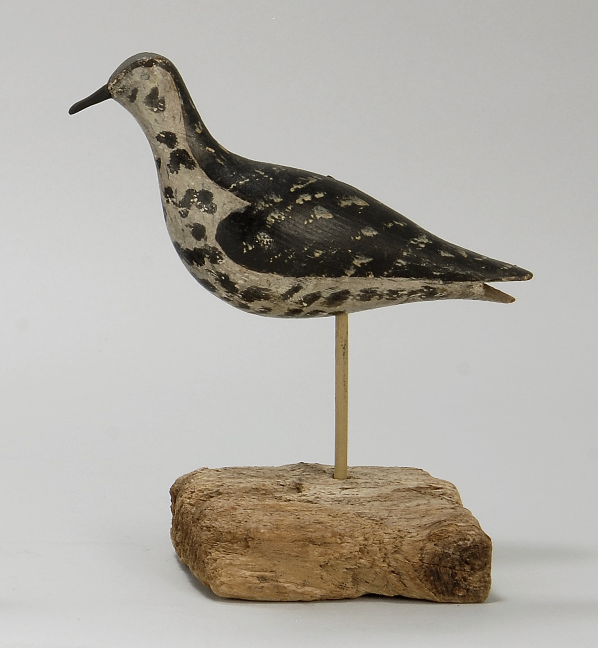 Appraisal: PLOVER DECOY From Nantucket Painted eyes Original paint Replaced bill