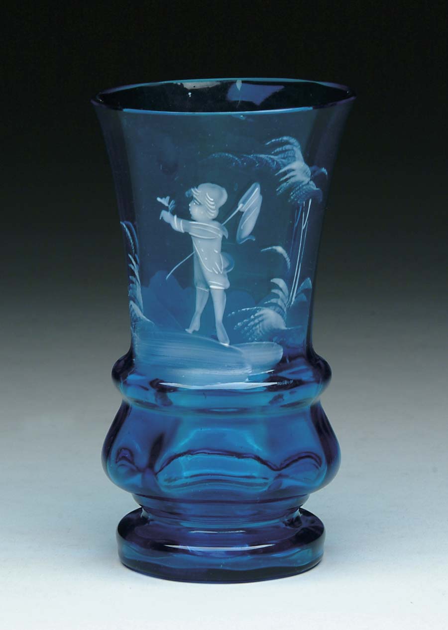 Appraisal: MARY GREGORY TYPE VASE Lovely Mary Gregory type vase has