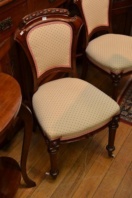 Appraisal: A SET OF FOUR VICTORIAN WALL CHAIRS A SET OF