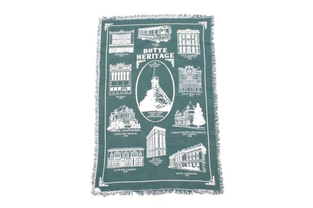 Appraisal: Butte Montana Heritage Two Sided Throw Blanket In this lot