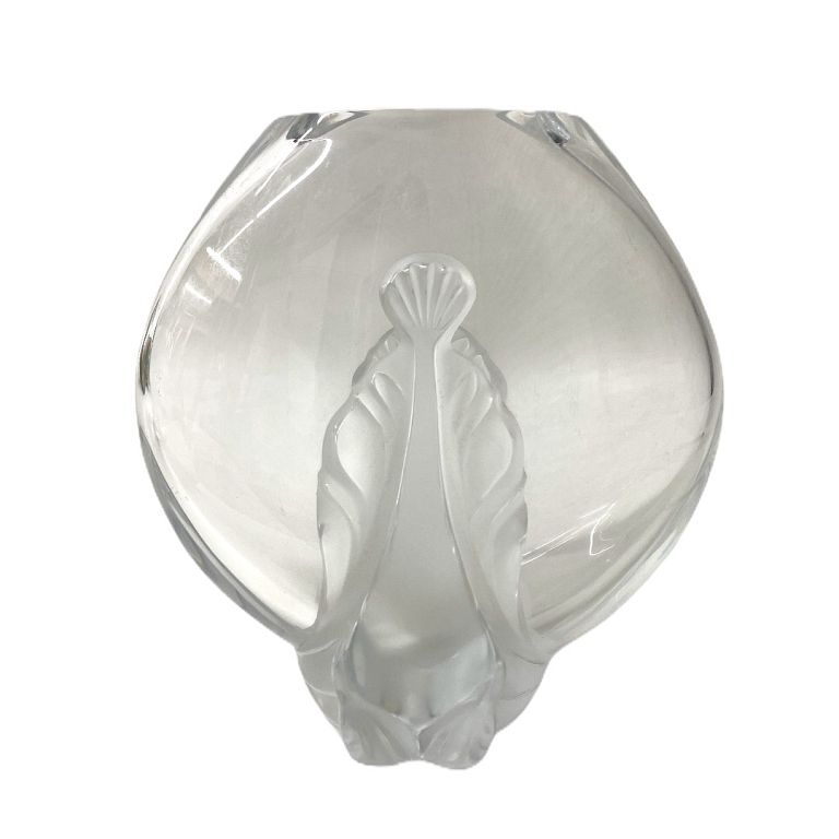 Appraisal: Lalique Crystal Vase Lalique Crystal Vase Measures inches high x