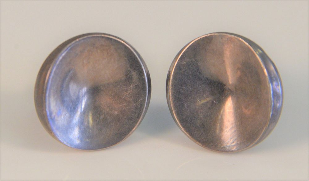 Appraisal: Pair Georg Jensen Sterling Silver Cufflinks each marked on the