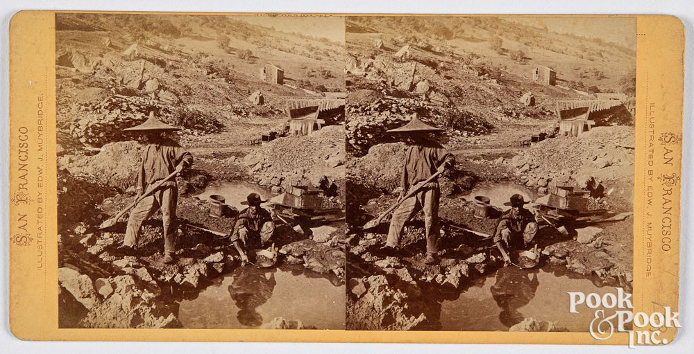 Appraisal: Stereoview titled The Heathen Chinee Stereoview by Eadweard Muybridge titled