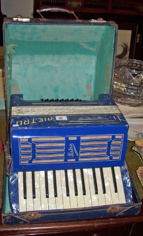 Appraisal: A Pietro piano accordian with case -