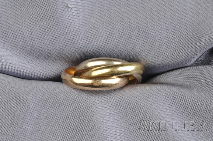 Appraisal: kt Tricolor Gold Trinity Ring Cartier France c dwt size