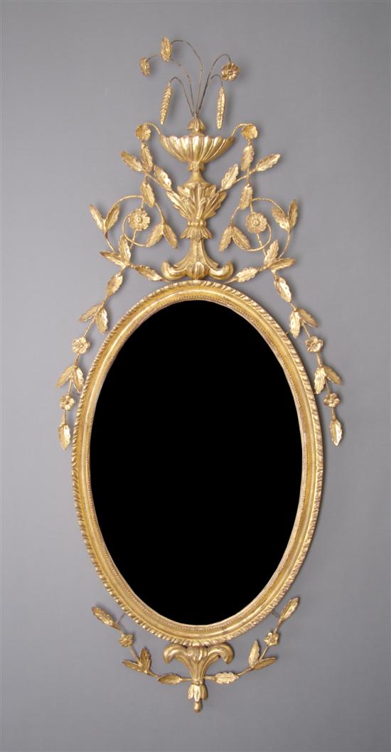 Appraisal: A George III Style Giltwood Mirror Height x width inches