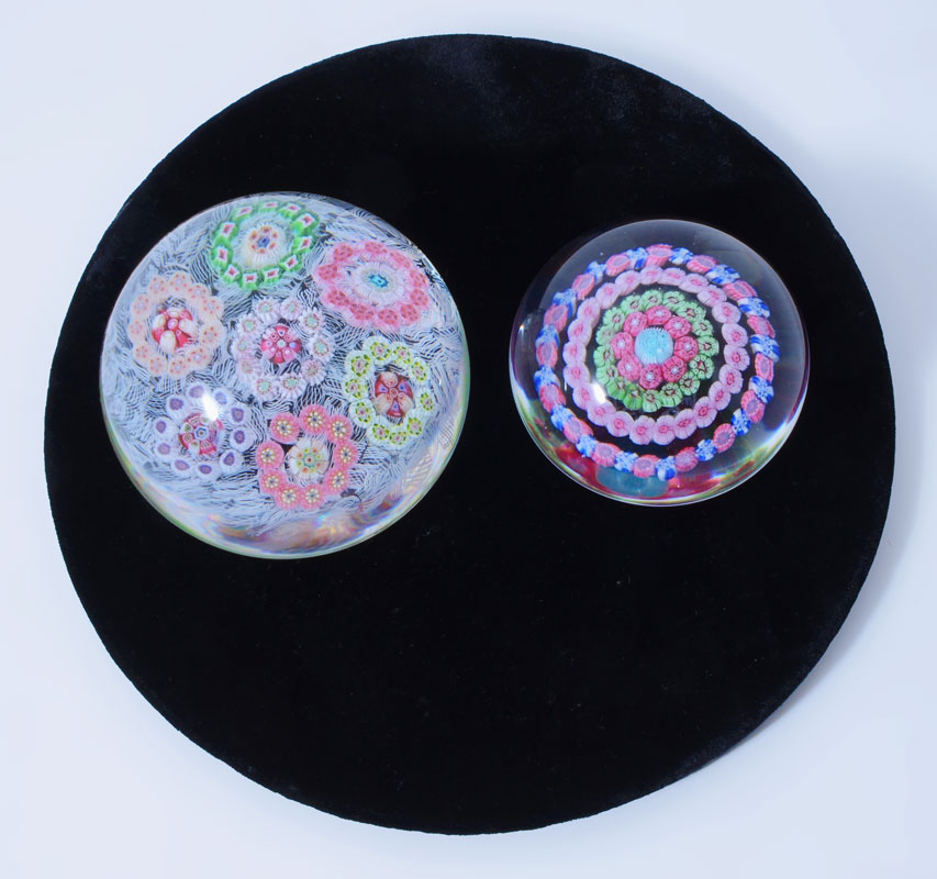 Appraisal: BACCARAT MILLEFIORI PAPERWEIGHTS Each marked on base with Baccarat France