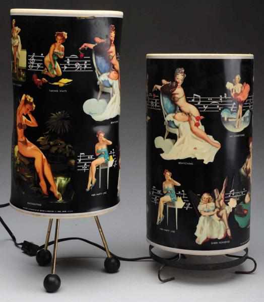 Appraisal: Pair of Girly Nude Heat Motion Lamps by Econolite Matching