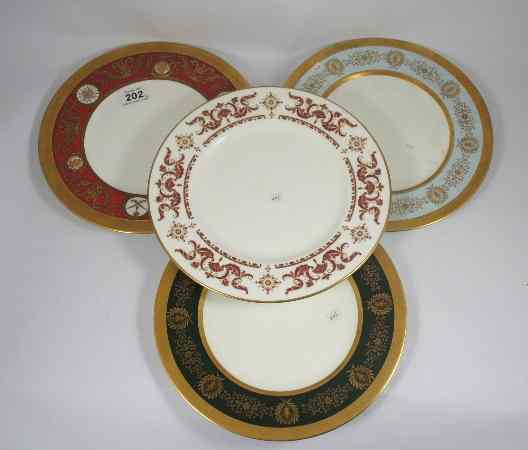 Appraisal: Coalport Plate Gilt Acid Rich Gold and Burgundy made for