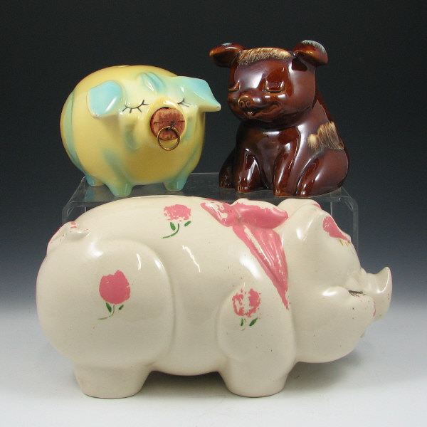 Appraisal: Hull Pig Banks - Corky Large and Sitting Lot of