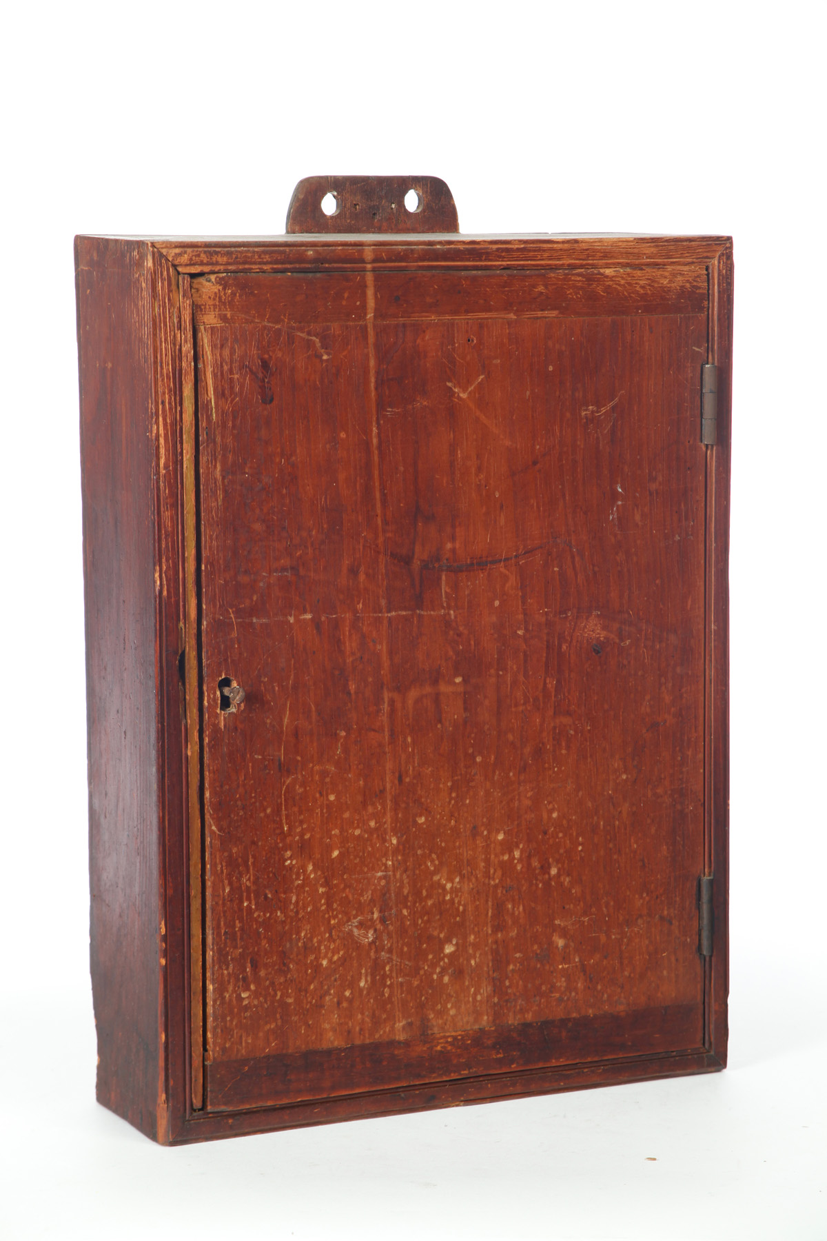 Appraisal: HANGING SHAKER BOOK CUPBOARD Attributed to New Lebanon nd half-