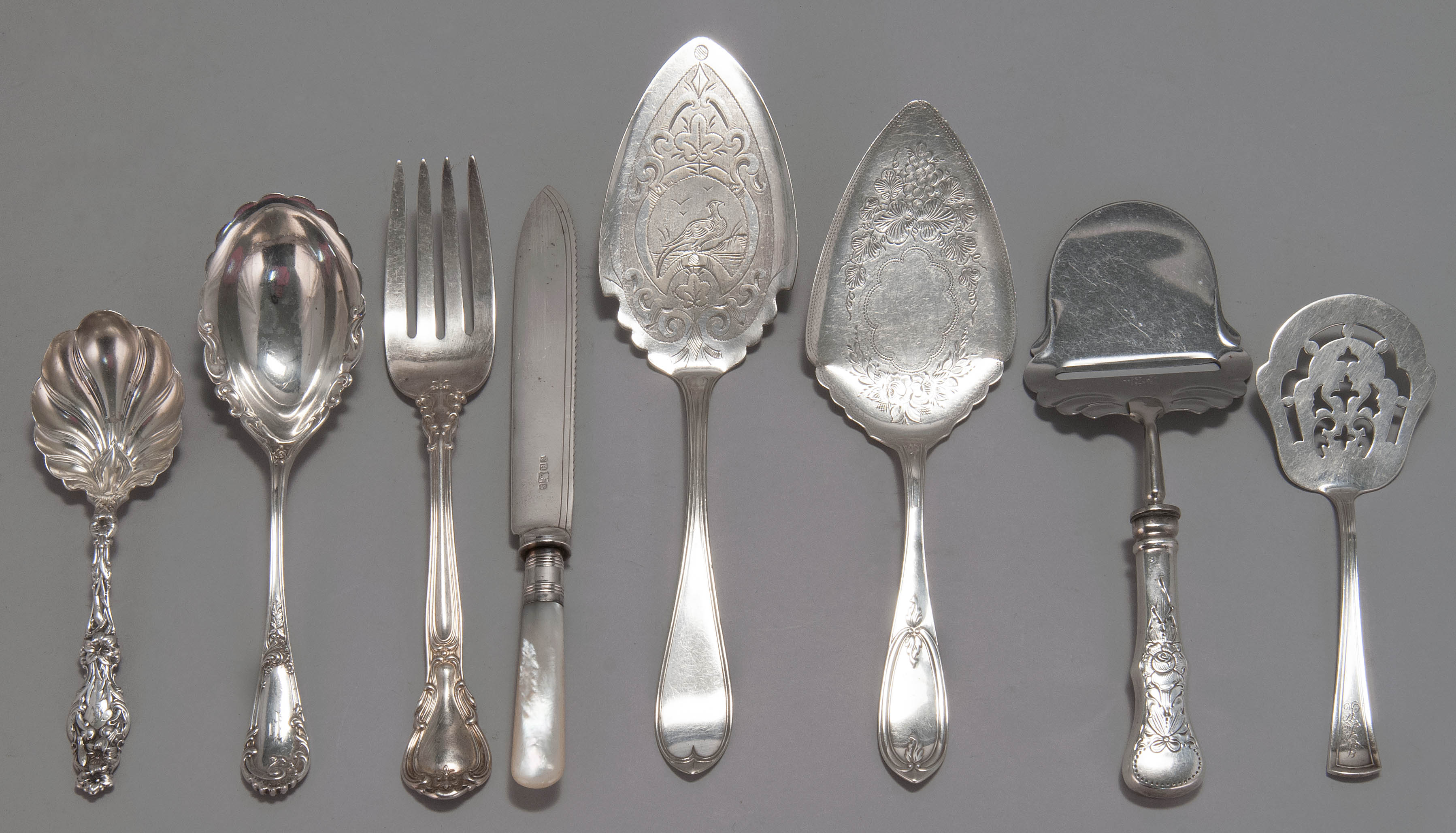 Appraisal: SIXTY-ONE PIECES OF SILVER FLATWARE Sterling silver unless otherwise noted