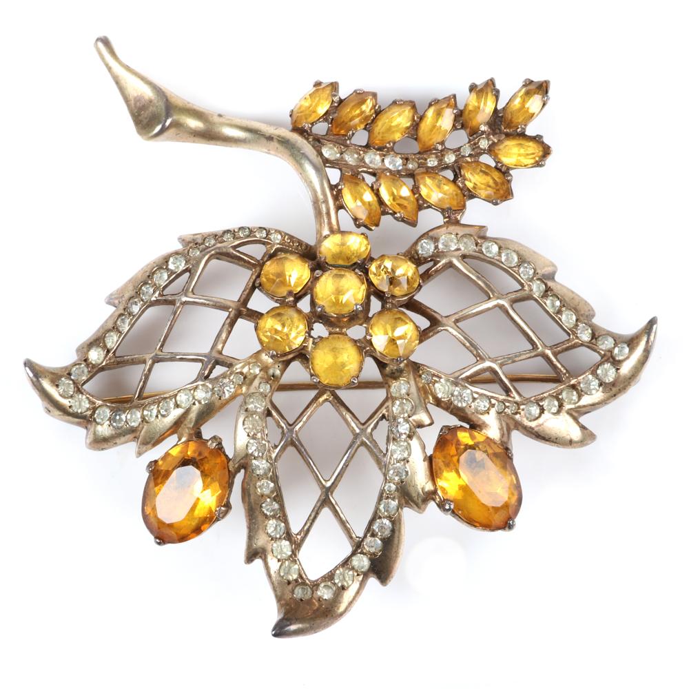 Appraisal: EISENBERG ORIGINAL RUTH KAMKE DESIGNED STERLING VERMEIL FLOWER AND LEAF