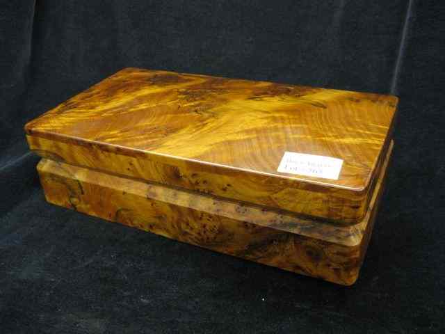 Appraisal: Wooden Dresser Box fine burl '' x '' excellent