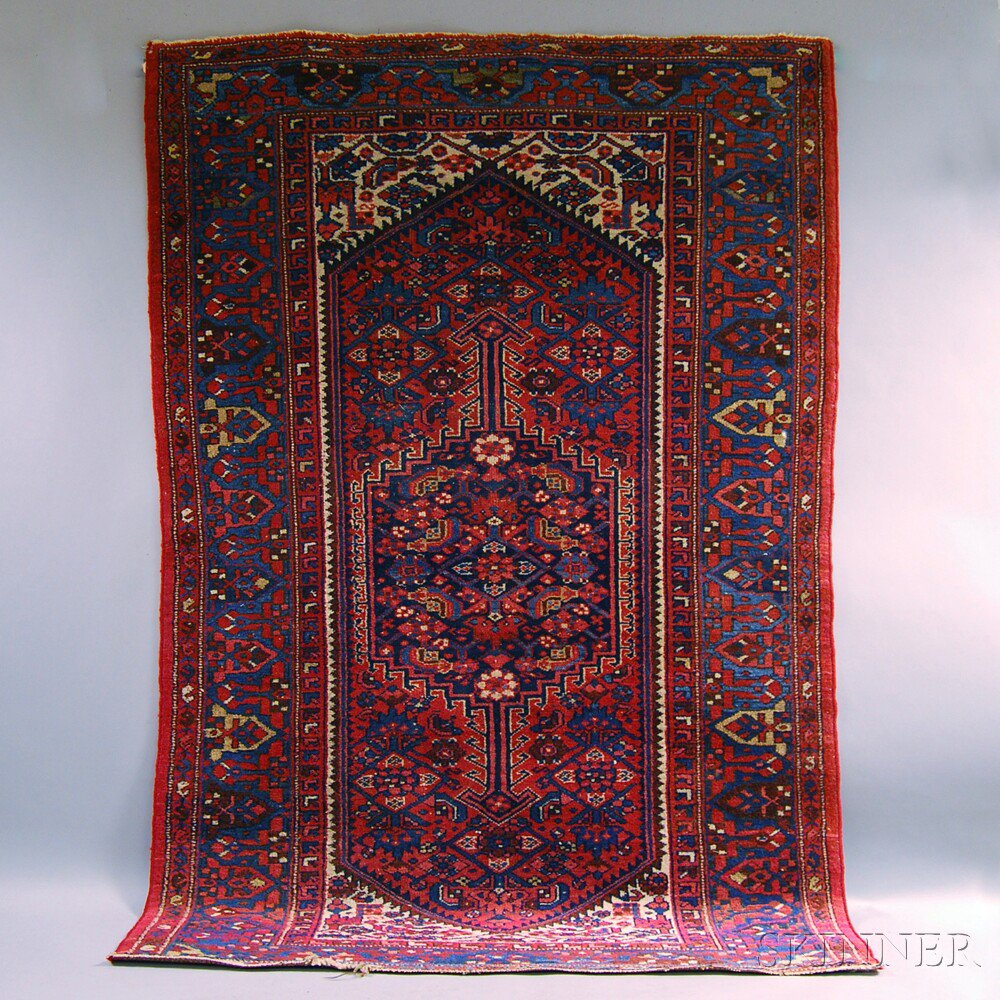 Appraisal: Hamadan Rug Northwest Persia th century lock-stitched at both ends