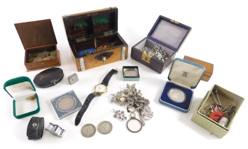 Appraisal: Various coins bygones collectables etc small quantity of low denomination