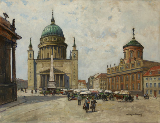 Appraisal: Carl Kayser-Eichberg German - Potsdam Market Scene Signed Carl Kayser-Eichberg