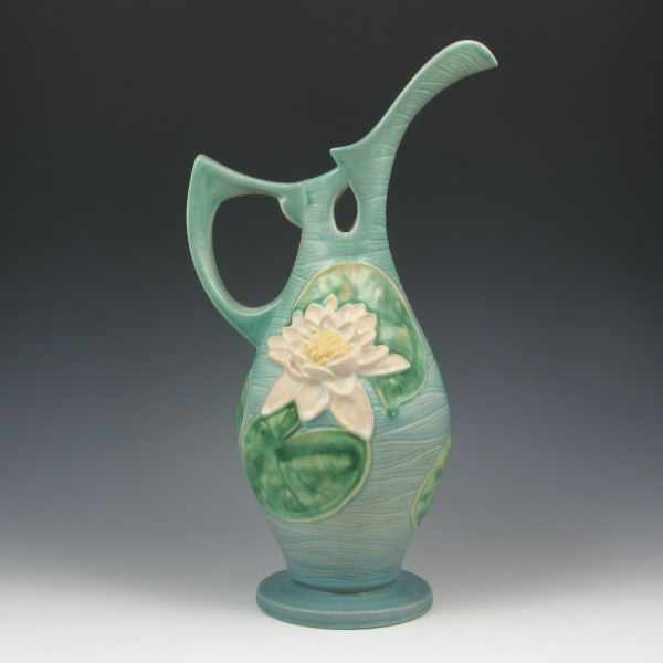 Appraisal: Roseville blue Water Lily ewer Marked Roseville USA - ''