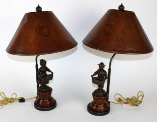 Appraisal: Pair Theodore Alexander figural lamps A pair of Theodore Alexander