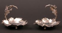 Appraisal: Pair of German Silver Trays Pair of German sterling silver