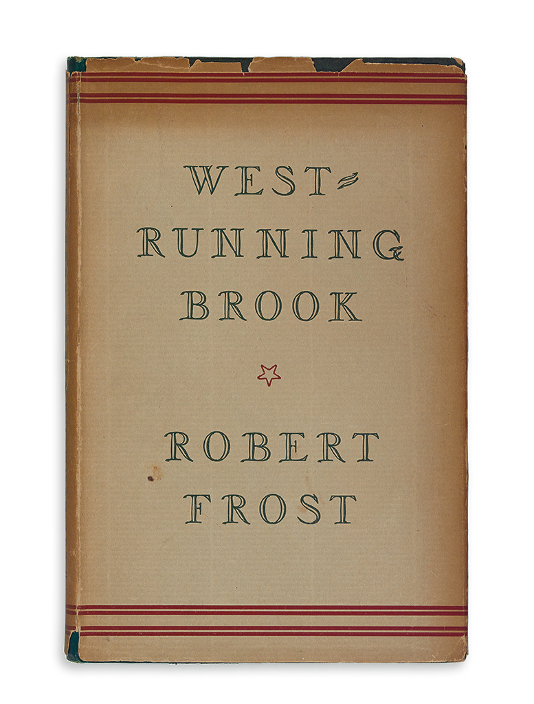 Appraisal: FROST ROBERT West-Running Brook Illustrated with woodcuts vo publisher's green