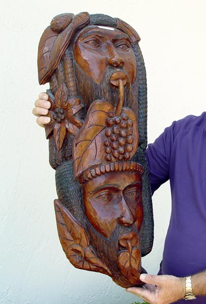 Appraisal: JAMAICAN CARVING OF DEITY '' high x '' wide