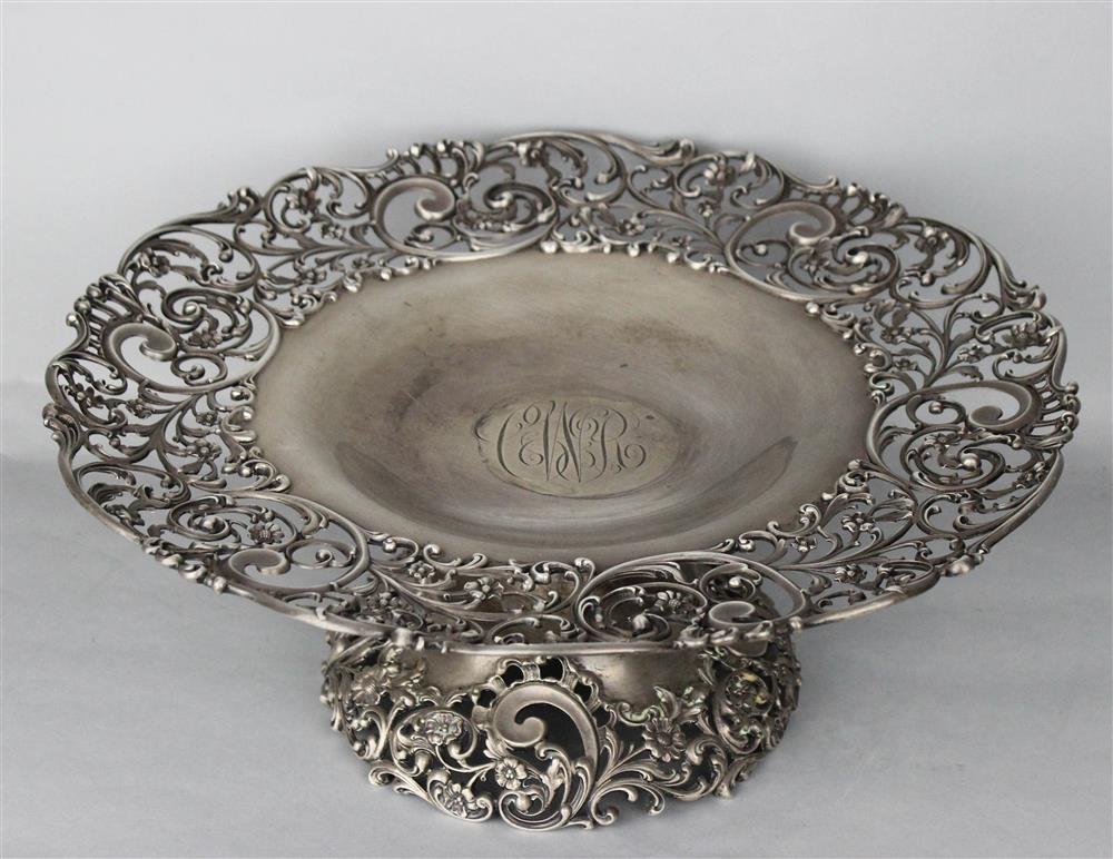 Appraisal: AMERICAN SILVER FOOTED CENTERPIECE ca marks for Galt Bro and